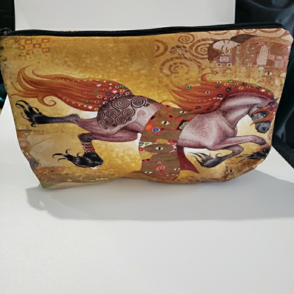 Gustav Klimt Print on Cosmetic Bag.    4 Available